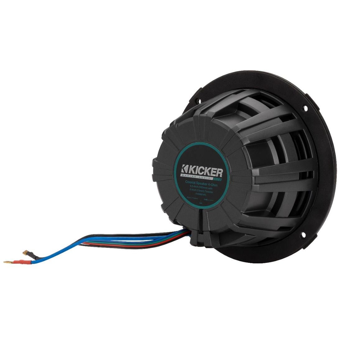Kicker 51KM614FL 6.5" Shallow-Mount 4-Ohm RGB Coaxial Marine Speakers