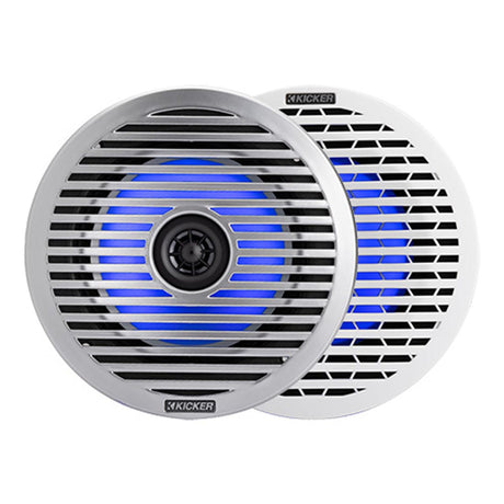 Kicker 51KM614FL 6.5" Shallow-Mount 4-Ohm RGB Coaxial Marine Speakers