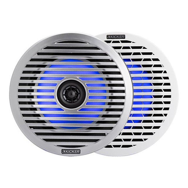 Kicker 51KM614FL 6.5" Shallow-Mount 4-Ohm RGB Coaxial Marine Speakers