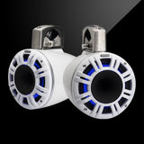 Kicker 51KMTCXL8W 8" Marine Wakeboard Tower Speakers with RGB Lighting - White