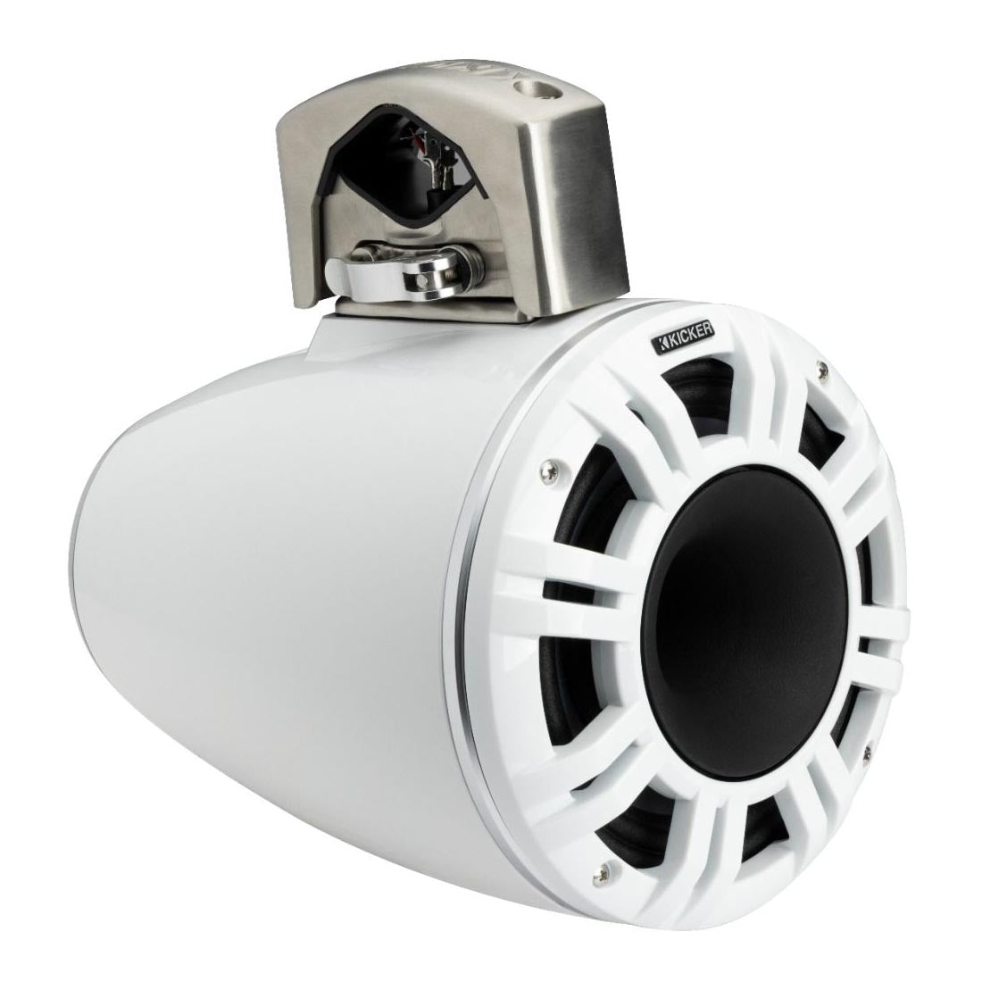 Kicker 51KMTCXL8W 8" Marine Wakeboard Tower Speakers with RGB Lighting - White