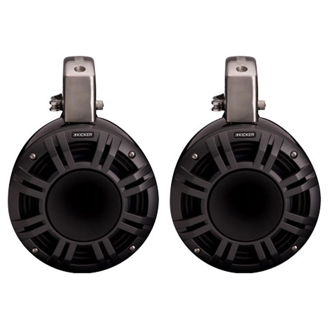 Kicker 51KMTCXL8 8" Marine Wakeboard Tower Speakers with RGB Lighting - Black