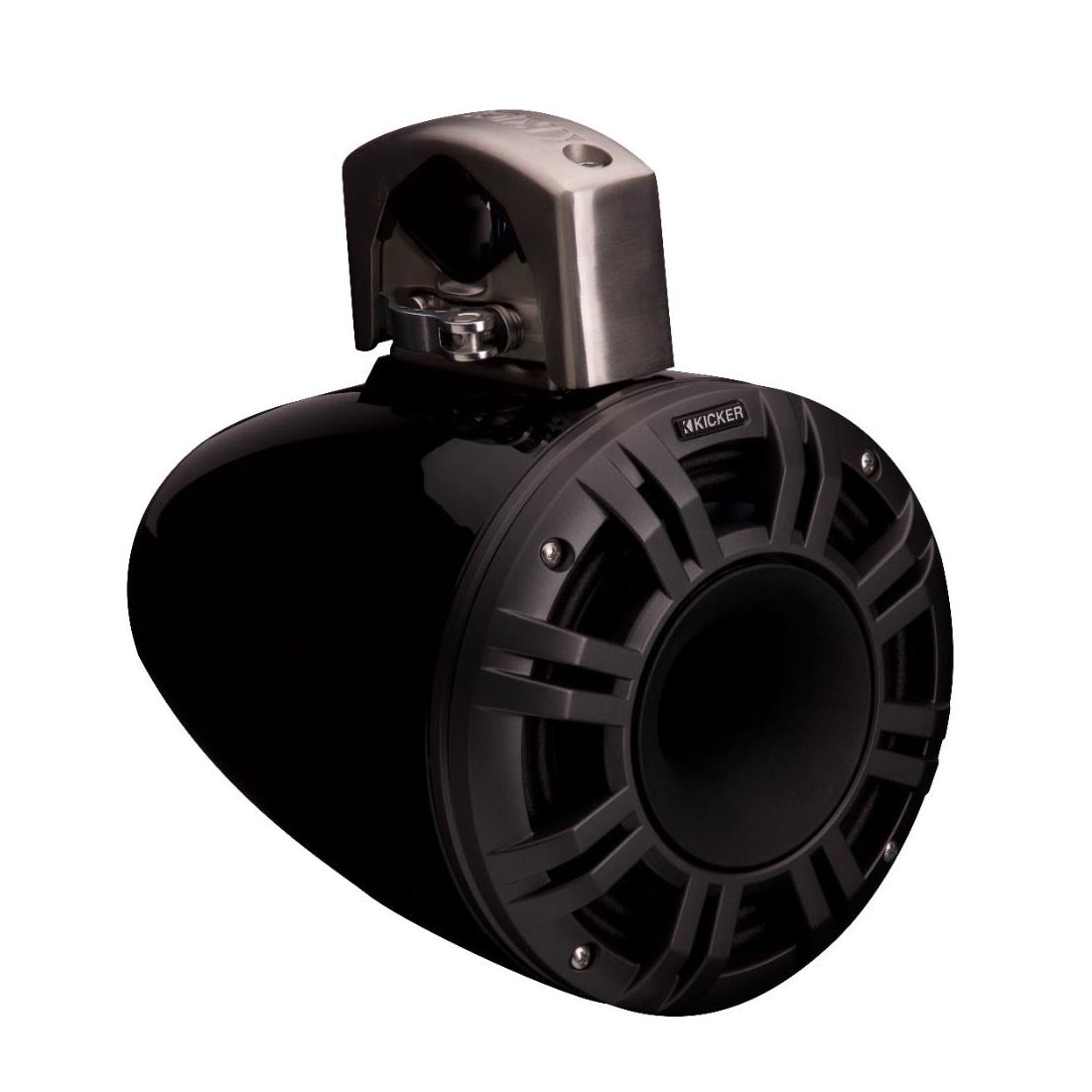 Kicker 51KMTCXL8 8" Marine Wakeboard Tower Speakers with RGB Lighting - Black