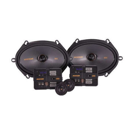 Kicker 51KSS6804 KS Series 6x8" Component Speaker System woofer, crossovers, and tweeters