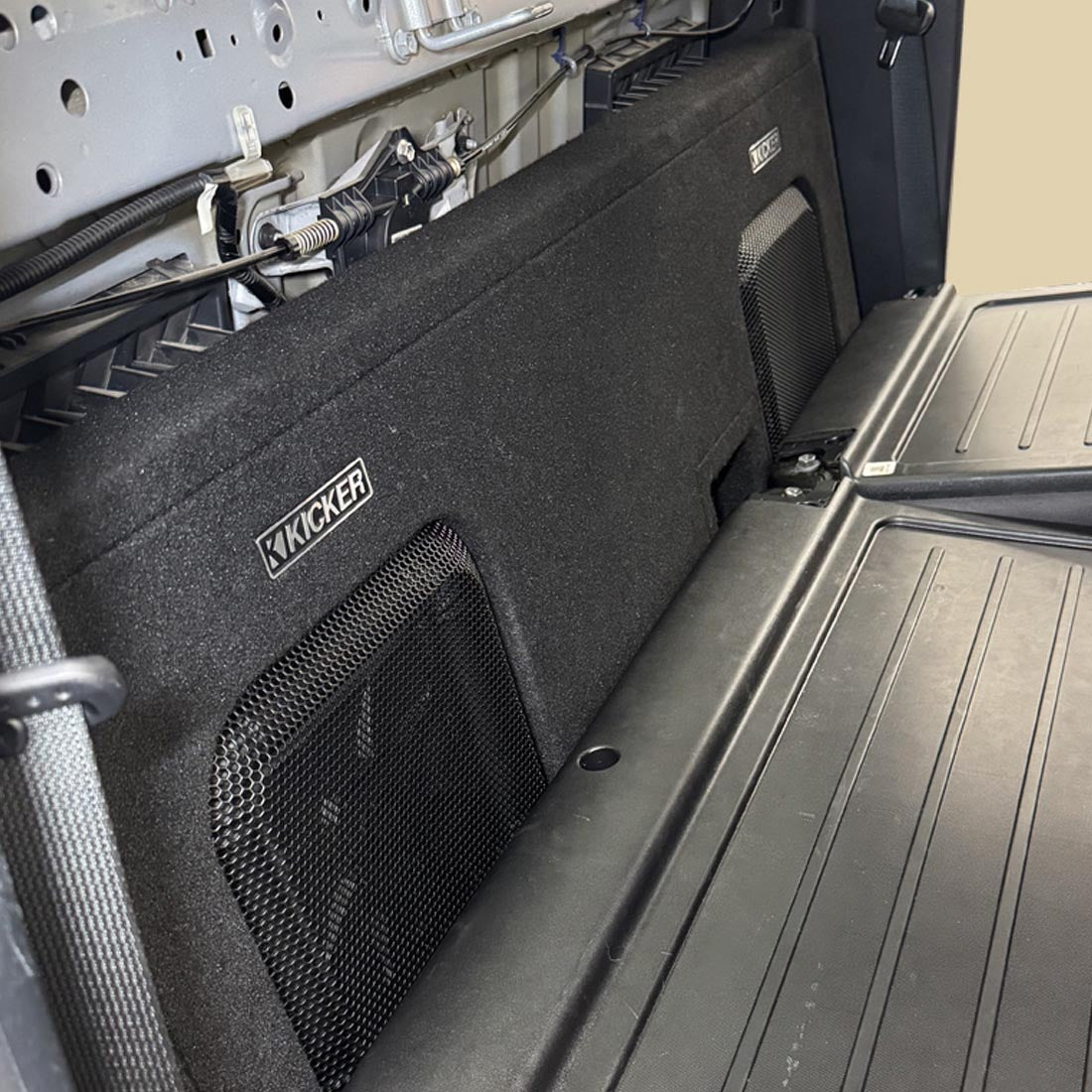 Kicker 51KTDL7T102 10" Custom Fit Dual Loaded Subwoofer Enclosure for Toyota Tacoma Vehicles