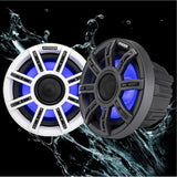 Kicker 51MSC65 6.5" Premium 4-Ohm Marine Coaxial Speakers with LED Lighting