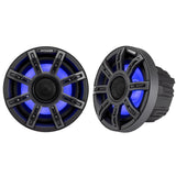 Kicker 51MSC65 6.5" Premium 4-Ohm Marine Coaxial Speakers with LED Lighting