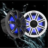 Kicker 51MSC8 8" Premium 4-Ohm Marine Coaxial Speakers with LED Lighting