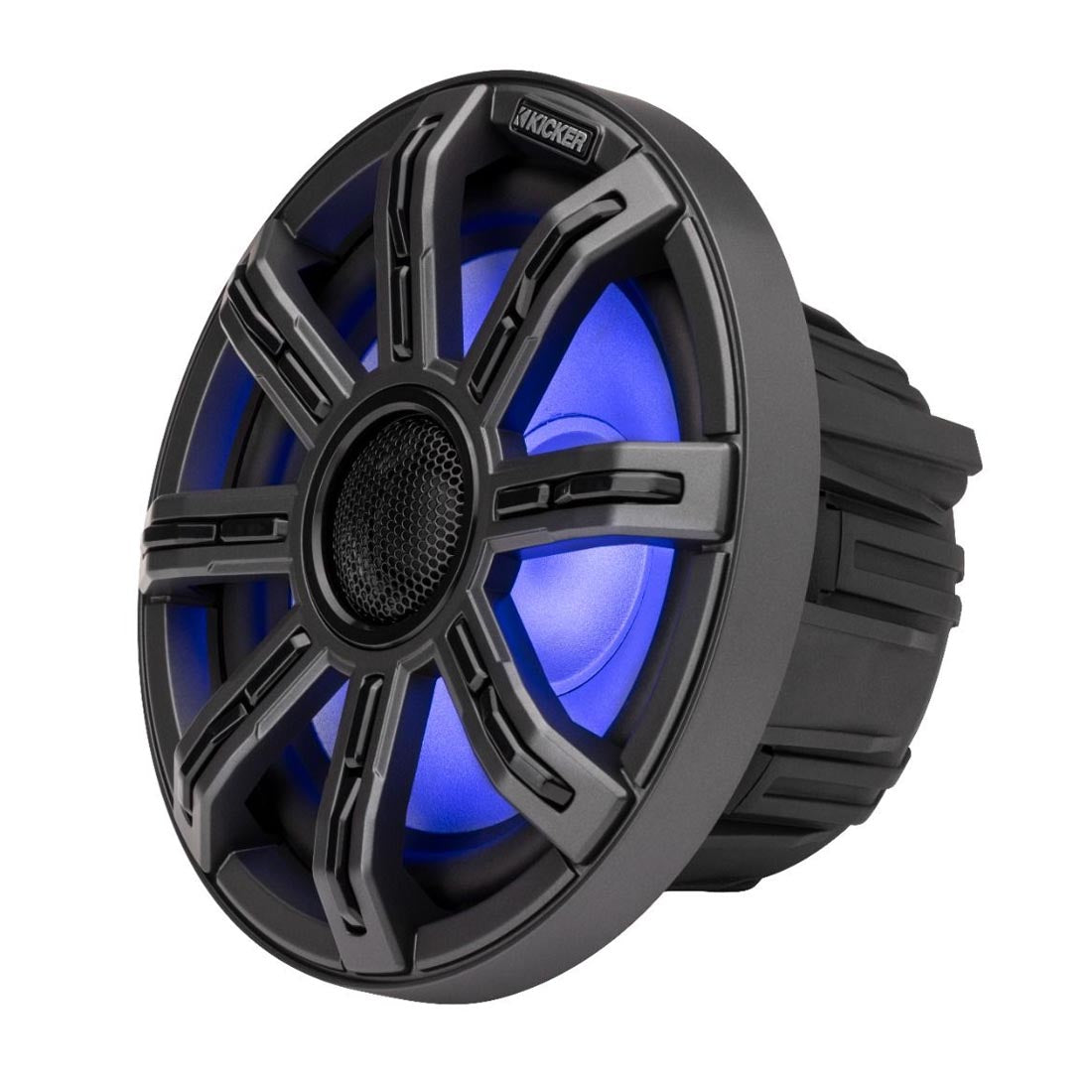 Kicker 51MSC8 8" Premium 4-Ohm Marine Coaxial Speakers with LED Lighting