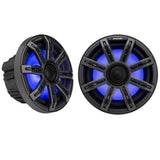 Kicker 51MSC8 8" Premium 4-Ohm Marine Coaxial Speakers with LED Lighting