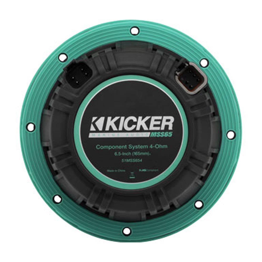 Kicker 51MSS65 6.5" Marine Component Speakers with RGBW LED Lighting
