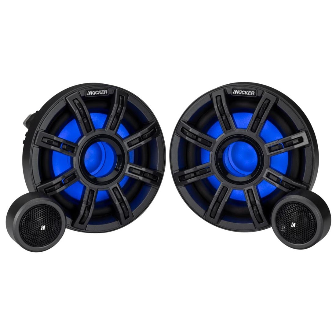 Kicker 51MSS65 6.5" Marine Component Speakers with RGBW LED Lighting