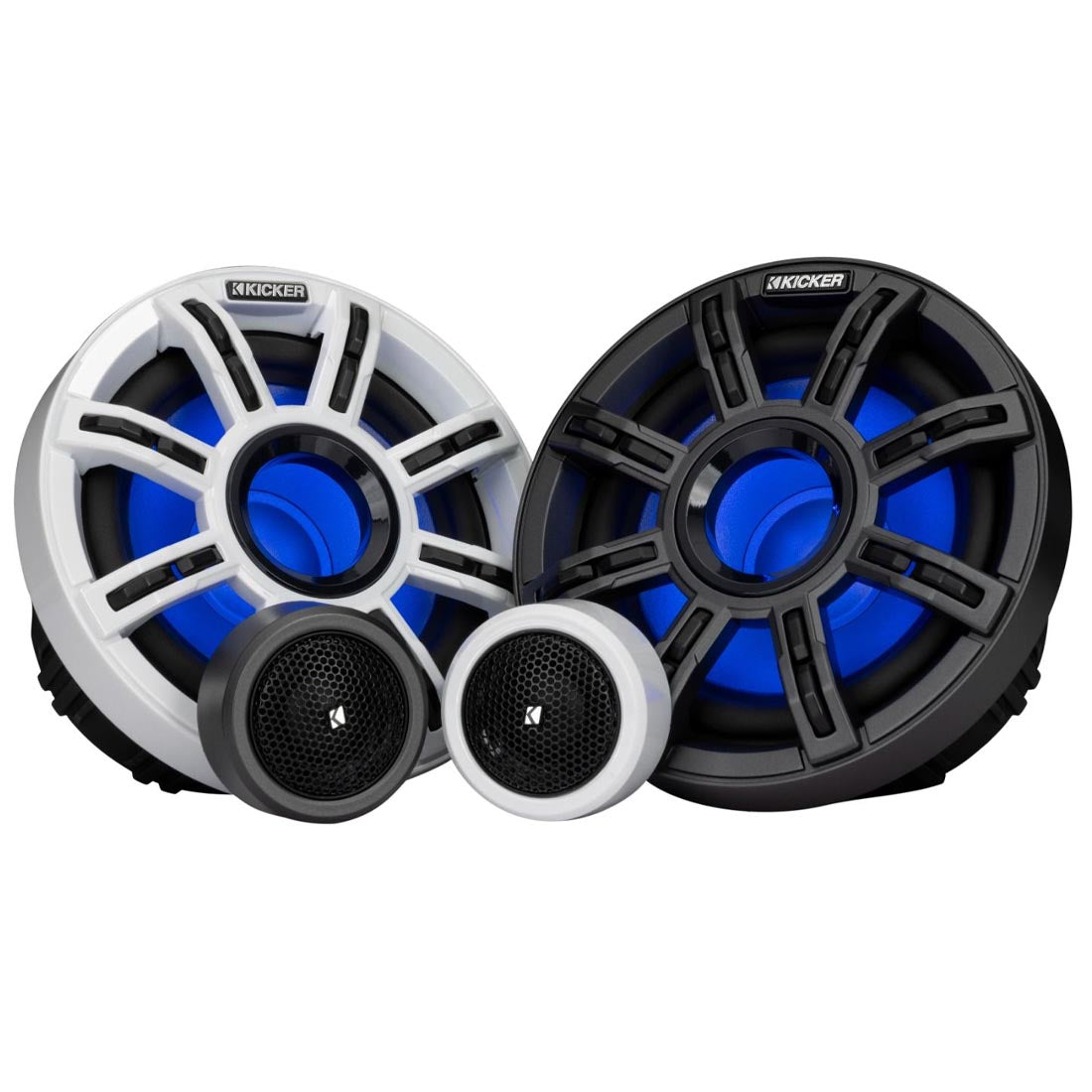 Kicker 51MSS65 6.5" Marine Component Speakers with RGBW LED Lighting