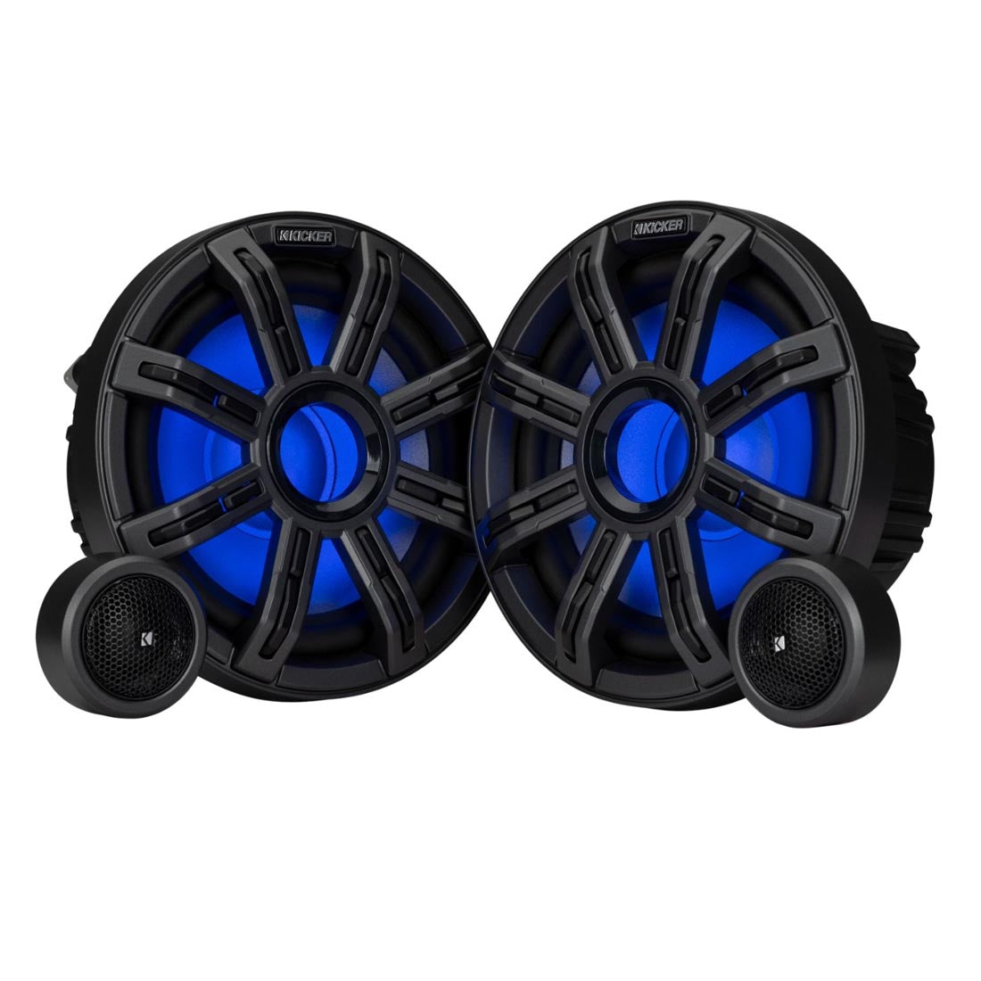 Kicker 51MSS8 8" Marine Component Speakers with RGBW LED Lighting