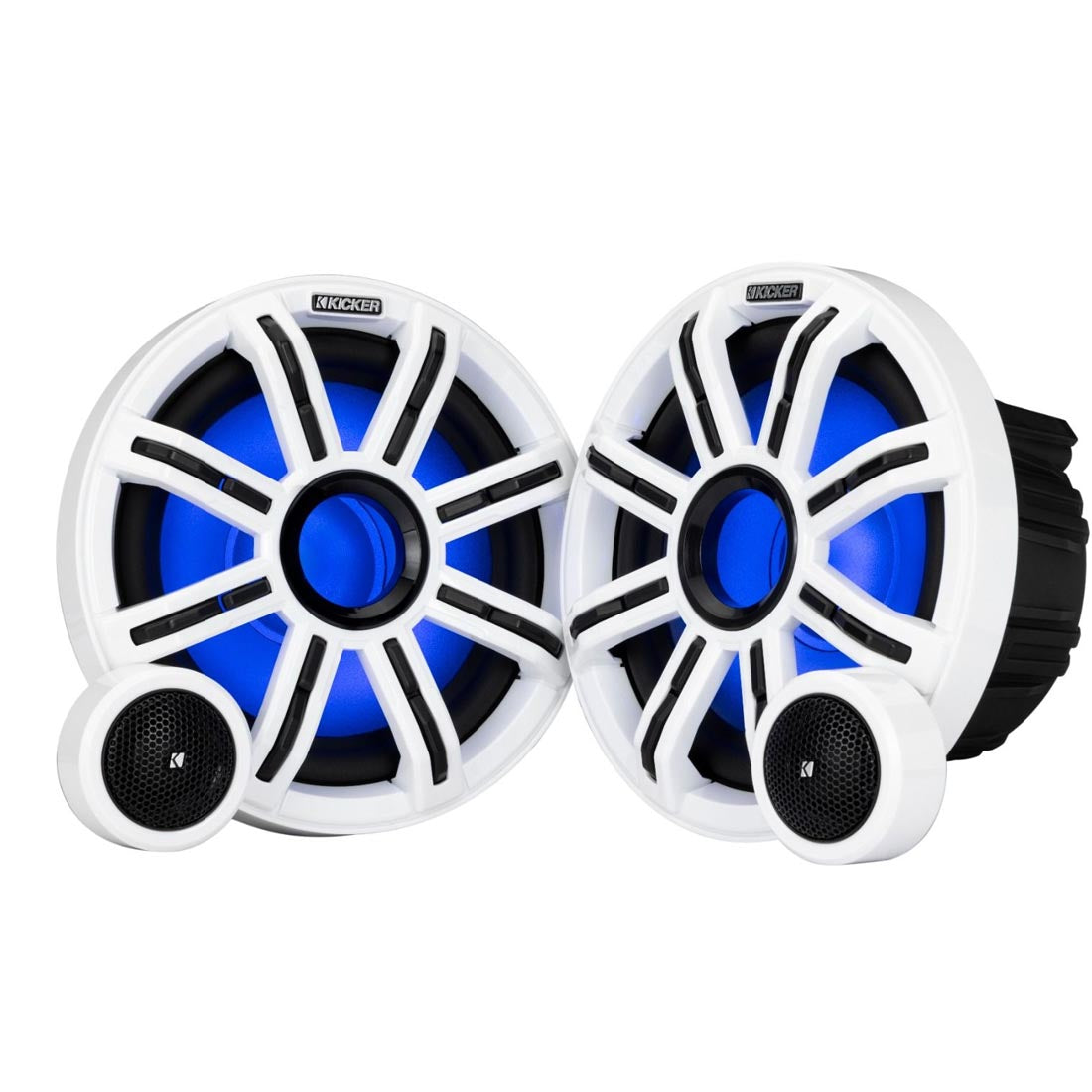 Kicker 51MSS8 8" Marine Component Speakers with RGBW LED Lighting