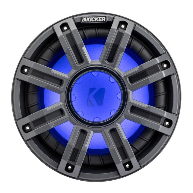 Kicker 51MWF104 10" Premium 4-Ohm Freeair Marine Subwoofer with LED Lighting - Each