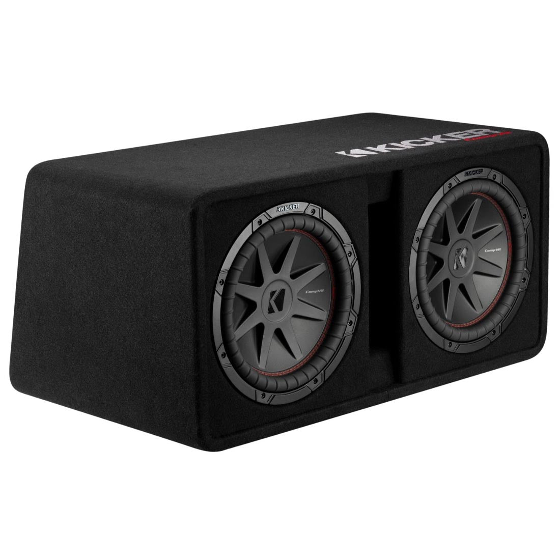 Kicker 52DCVR122 CompVR 12" Vented Dual Loaded Subwoofer Enclosure - Each