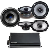 Kicker 46CXA660.5 5-Ch Amplifier | Alpine S2-S65 6.5" Speakers | S2-S69 6"x9" Speakers | S2-W10D4 10" DVC Subwoofer - Bundle