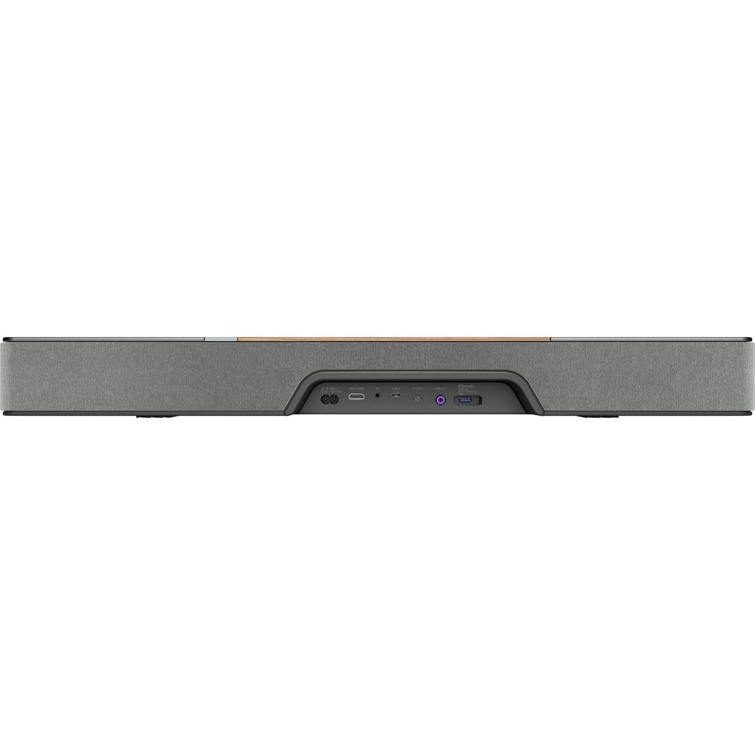Inputs on the back of the Klipsch Flexus Core 100 with Walnut/Silver finish