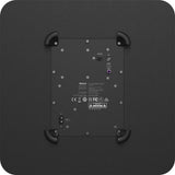 Back view of a Flexus Sub 200 subwoofer with inputs and outputs