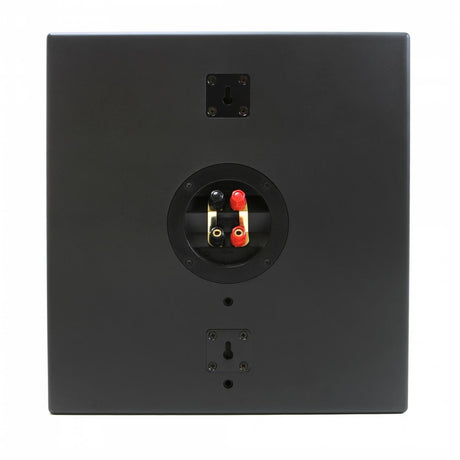 Klipsch KS-525-THX speaker rear, showing terminals and keyhole slots