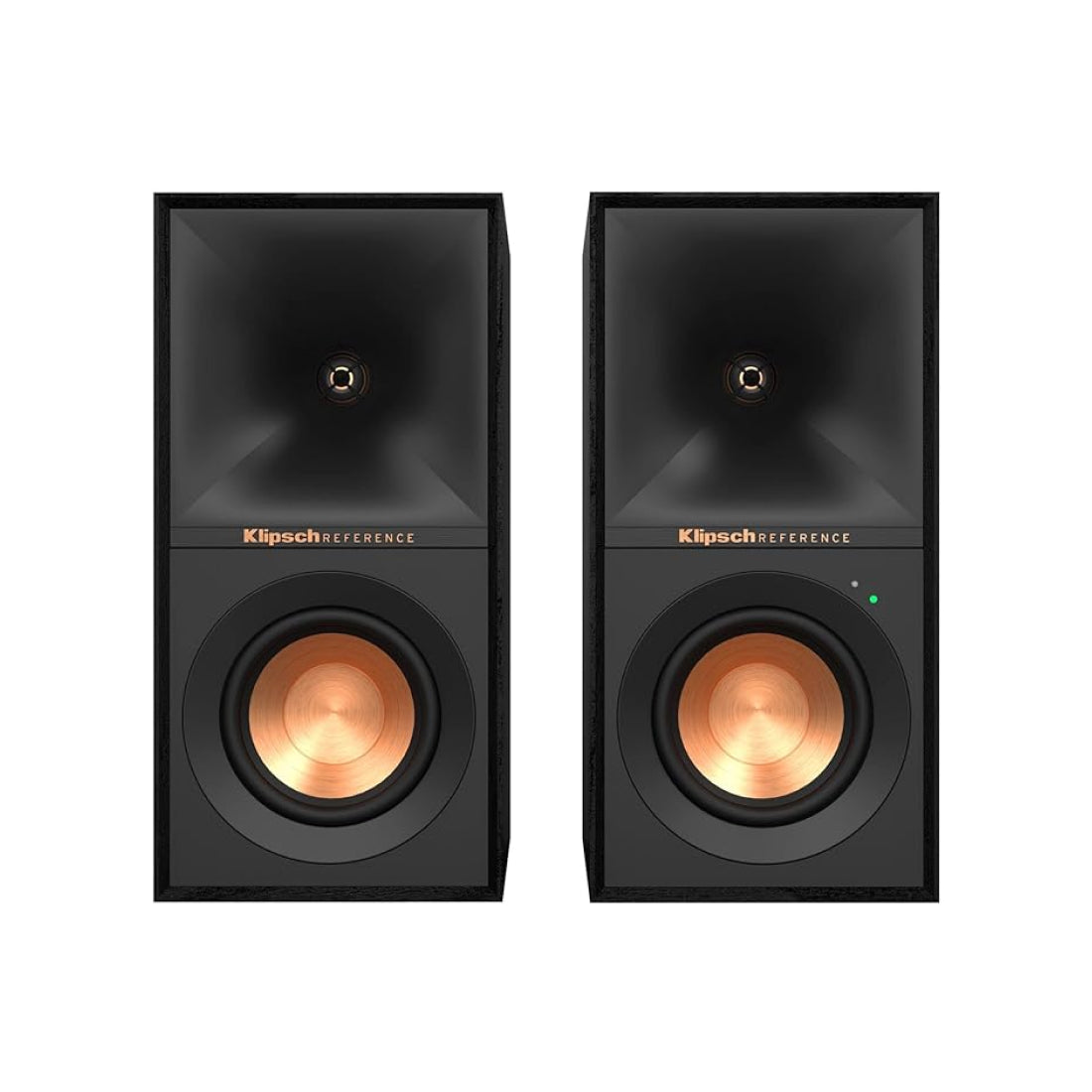 Klipsch R40PM Reference 4" Two Way Powered Bookshelf Speakers - Black - Pair