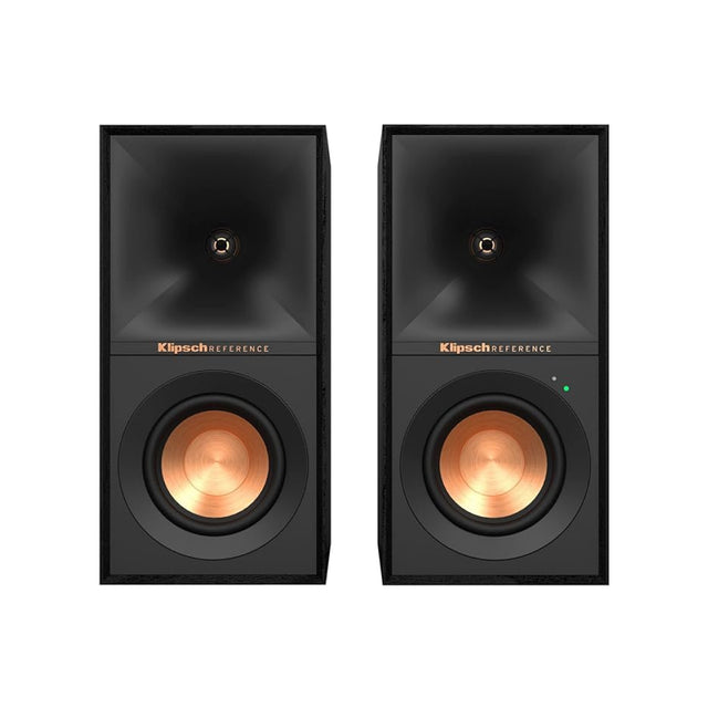 Klipsch R40PM Reference 4" Two Way Powered Bookshelf Speakers - Black - Pair