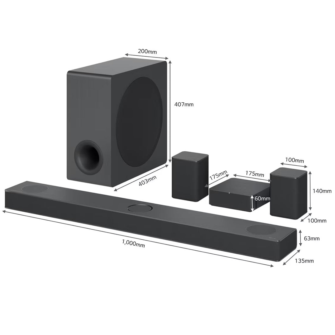 LG S80QR 5.1.3 Channel Soundbar with Dolby Audio - 2024 Model
