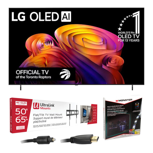 LG B6E OLED AI 4K Smart TV - 2026 | Ultralink KIT3LED Home Entertainment Starter Kit - Bundle