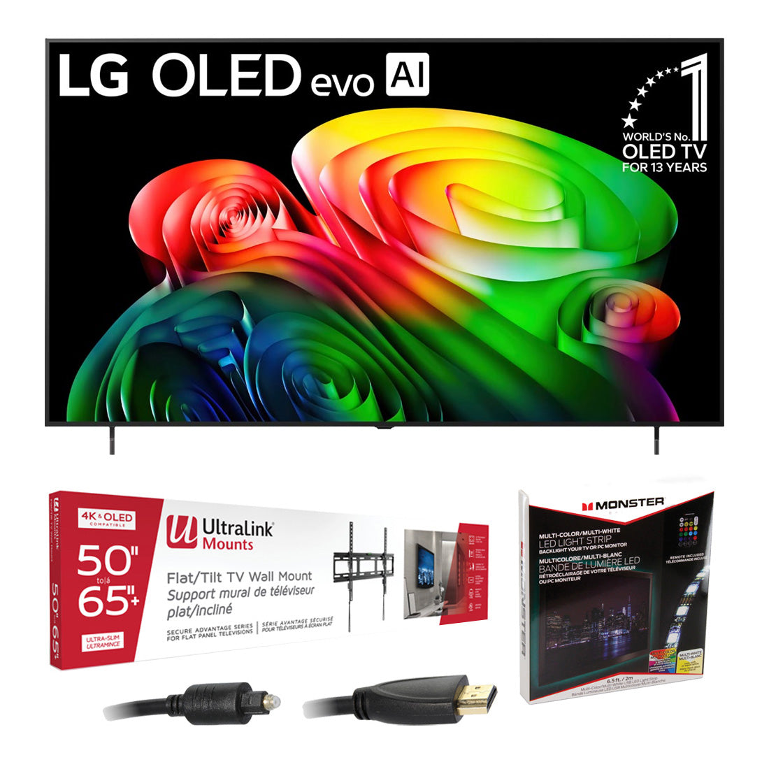 LG B6 OLED 4K AI Smart webOS TV - 2026 | Ultralink KIT3LED Home Entertainment Starter Kit - Bundle