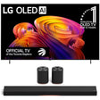 LG B6E OLED AI 4K Smart TV | Sound Suite Immersive Suite 5: H7 All-in-One Soundbar and M5 Wireless Speakers - 2026 Bundle