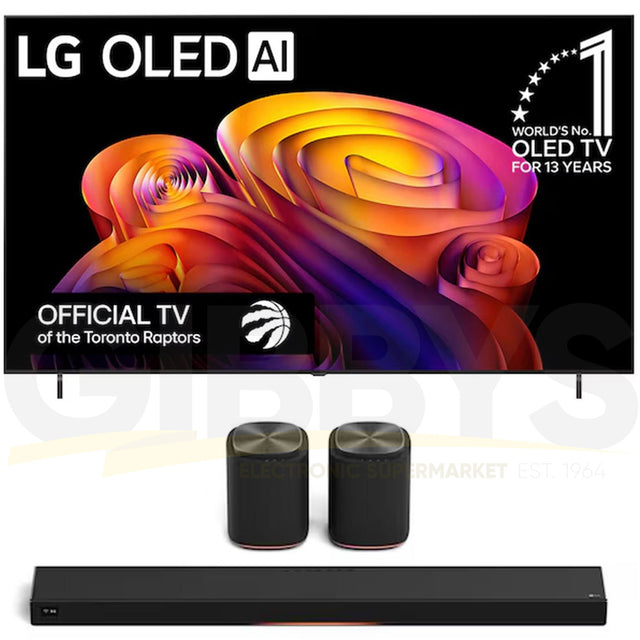 LG B6E OLED AI 4K Smart TV | Immersive Suite 7: H7 Sound Suite Soundbar | M7 Dolby Atmos Wireless Speakers - 2026 Bundle