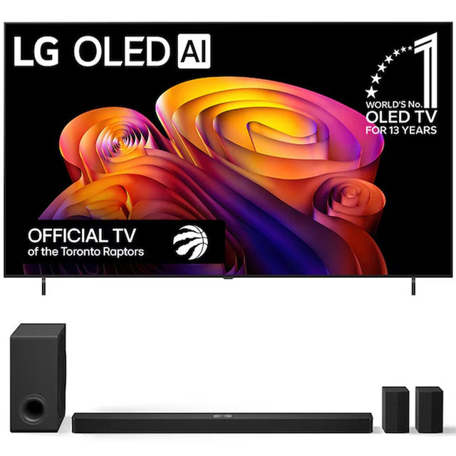 LG B6E OLED AI 4K Smart TV | S90TR 7.1.3 Channel Soundbar with Dolby Atmos and Rear Speakers - Bundle