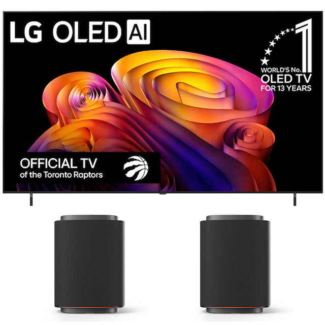 LG B6E OLED AI 4K Smart TV | Stereo Suite 7: M7 Sound Suite 2.1.1 Channel Dolby Atmos Wireless Speakers - 2026 Bundle