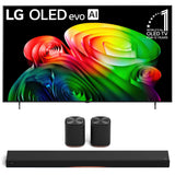 LG B6G OLED 4K AI Smart webOS TV | Sound Suite Immersive Suite 5: H7 All-in-One Soundbar and M5 Wireless Speakers - 2026 Bundle