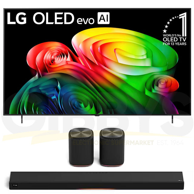 LG B6G OLED 4K AI Smart webOS TV | Immersive Suite 7: H7 Sound Suite Soundbar | M7 Dolby Atmos Wireless Speakers - 2026 Bundle