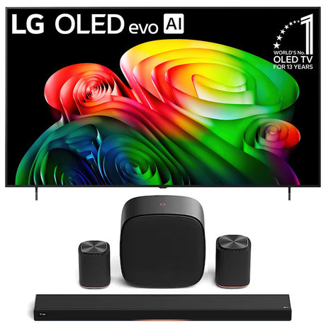 LG B6G OLED 4K AI Smart webOS TV | Sound Suite: H7 Soundbar | W7 Subwoofer | M7 Speaker | M5 Speaker - Bundle