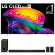 LG C6 OLED evo AI 4K Smart TV | S90TR 7.1.3 Channel Soundbar with Dolby Atmos and Rear Speakers - Bundle