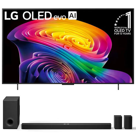 LG C6 OLED evo AI 4K Smart TV | S90TR 7.1.3 Channel Soundbar with Dolby Atmos and Rear Speakers - Bundle