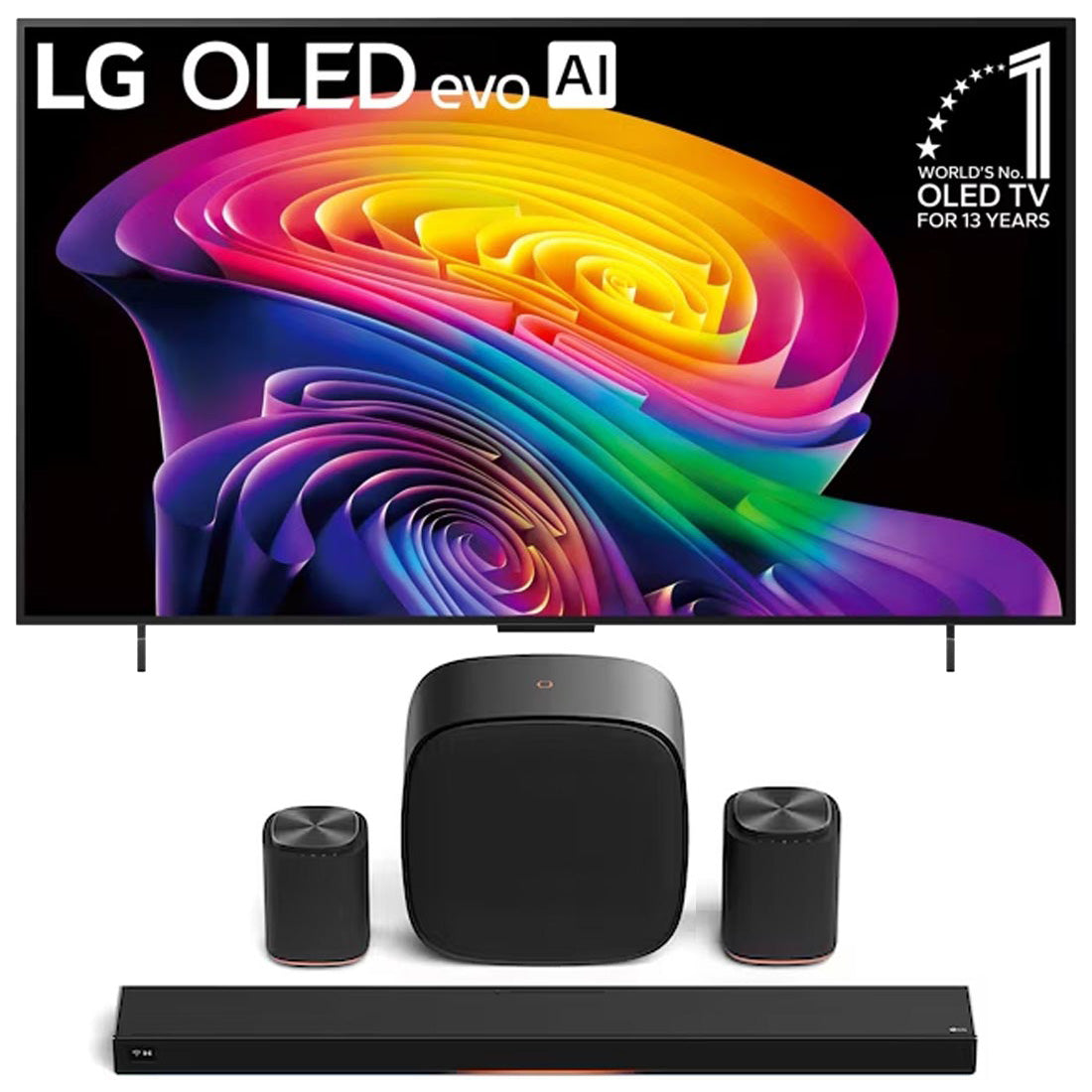 LG C6 OLED evo AI 4K Smart TV | Sound Suite: H7 Soundbar | W7 Subwoofer | M7 Speaker | M5 Speaker - Bundle