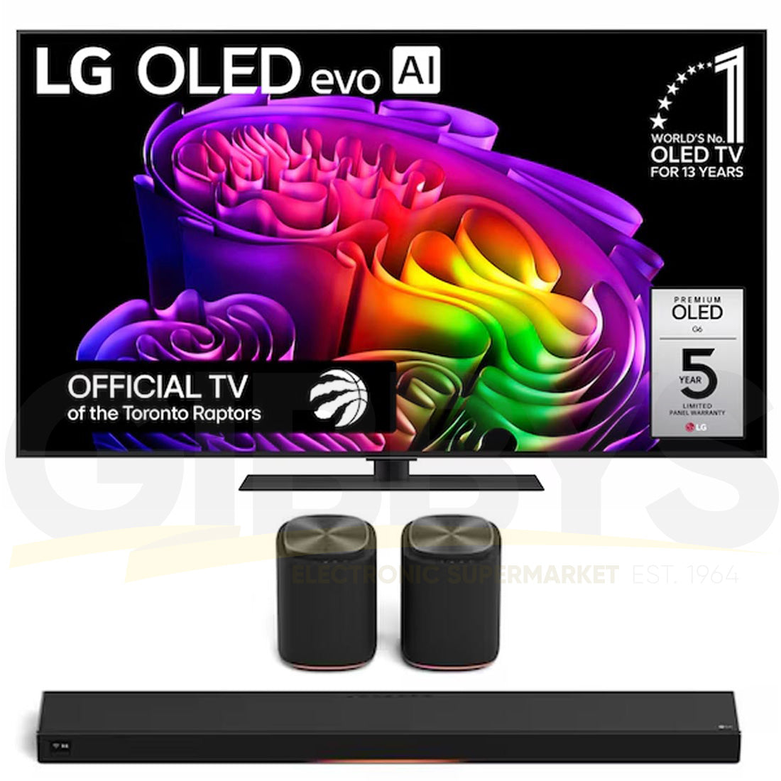 LG G6 OLED evo AI 4K Smart TV | Immersive Suite 7: H7 Sound Suite Soundbar | M7 Dolby Atmos Wireless Speakers - Bundle