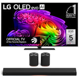 LG G6 OLED evo AI 4K Smart TV | Sound Suite Immersive Suite 5: H7 All-in-One Soundbar and M5 Wireless Speakers - 2026 Bundle