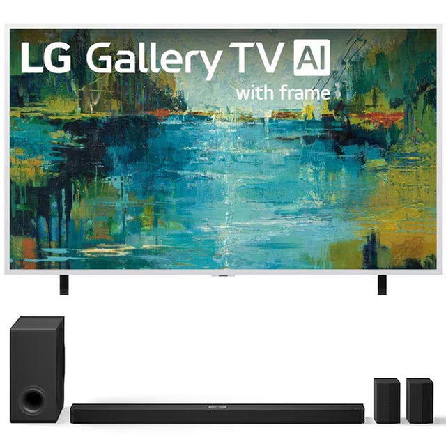 LG LX7B Mini LED 4K Smart Gallery TV with Frame | S90TR 7.1.3 Channel Soundbar with Dolby Atmos and Rear Speakers - Bundle