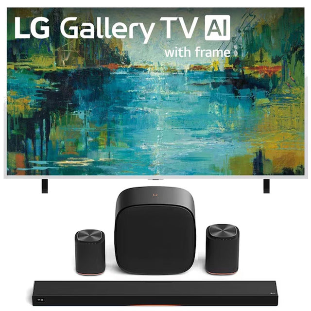 LG LX7B Mini LED 4K Smart Gallery TV with Frame | Sound Suite: H7 Soundbar | W7 Subwoofer | M7 Speaker | M5 Speaker - Bundle