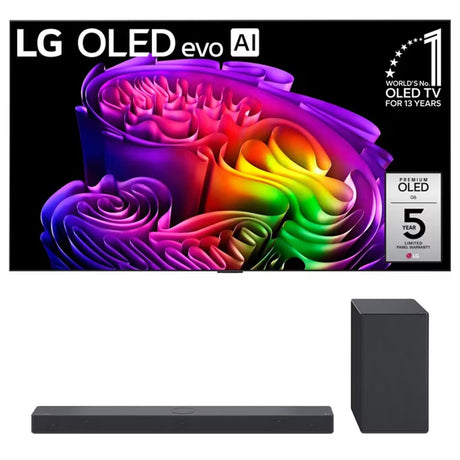 LG G6 OLED evo AI 4K Smart TV | LG SC9S 3.1.3 Channel Soundbar - Bundle