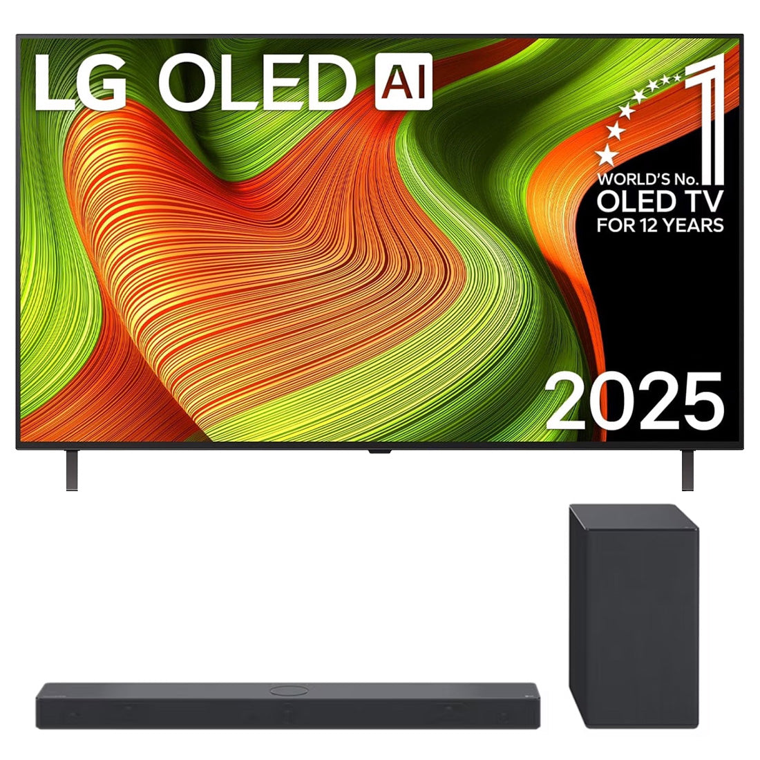 LG OLED65B5PUA 65" OLED B5 4K OLED AI Smart TV | SC9S 3.1.3 Channel Soundbar - Bundle
