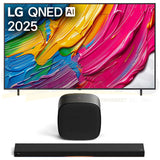 LG QNED82A QNED AI 4k Smart TV | Cinema Suite 7: H7 All-in-One Soundbar | W7 Wireless Subwoofer - Bundle