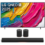 LG QNED82A QNED AI 4k Smart TV | Sound Suite Immersive Suite 5: H7 All-in-One Soundbar and M5 Wireless Speakers - Bundle