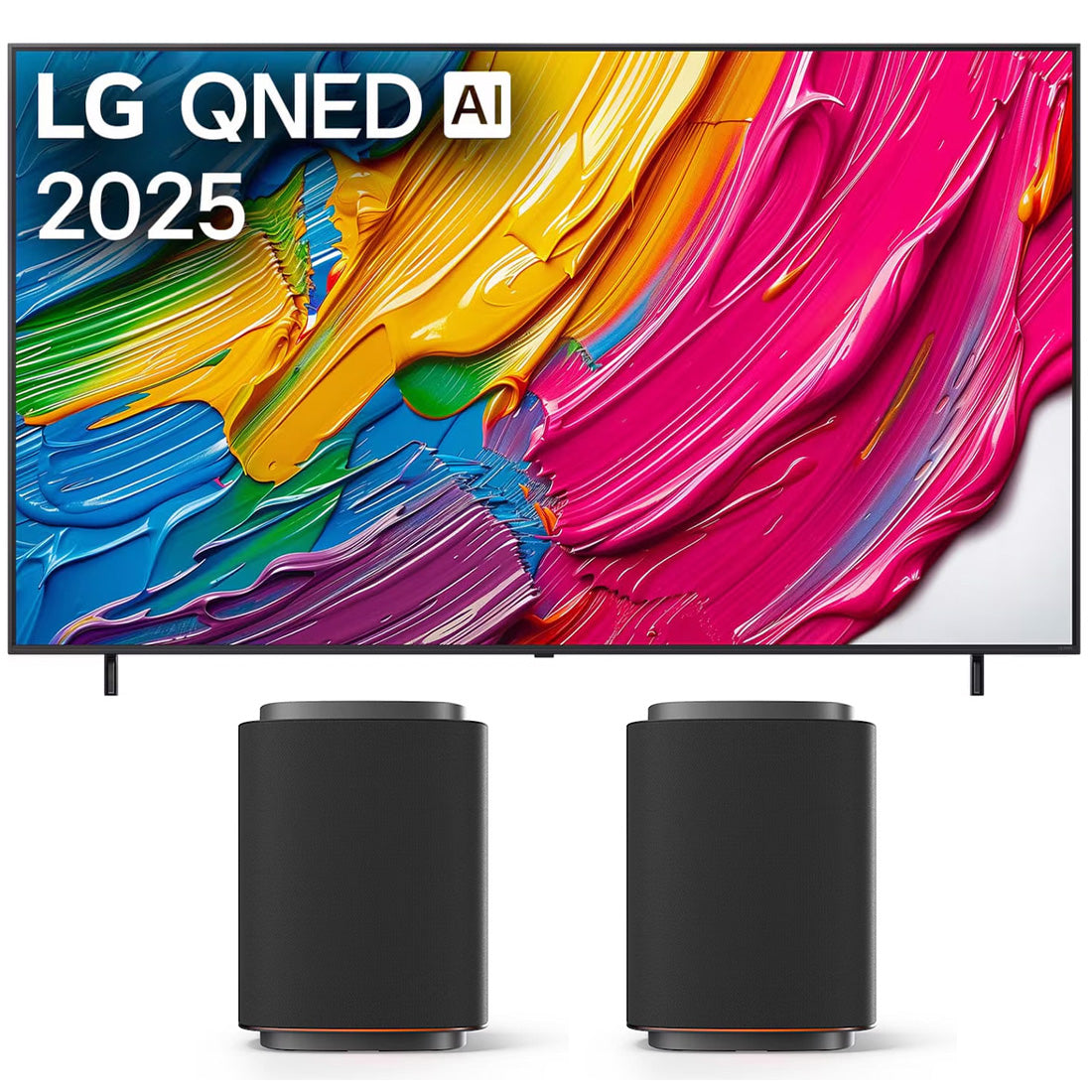 LG QNED82A QNED AI 4k Smart TV | LG Stereo Suite 7: M7 Sound Suite 2.1.1 Channel Dolby Atmos Wireless Speakers - Bundle