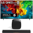 LG QNED82B QNED evo AI Mini LED 4K Smart TV | Cinema Suite 7: H7 All-in-One Soundbar | W7 Wireless Subwoofer - Bundle